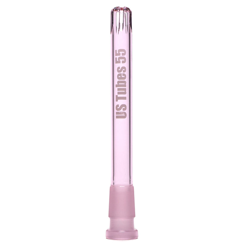 US Tubes - 18/14mm Female 5 Slit Downstem 5.5" - Pink - The Cave