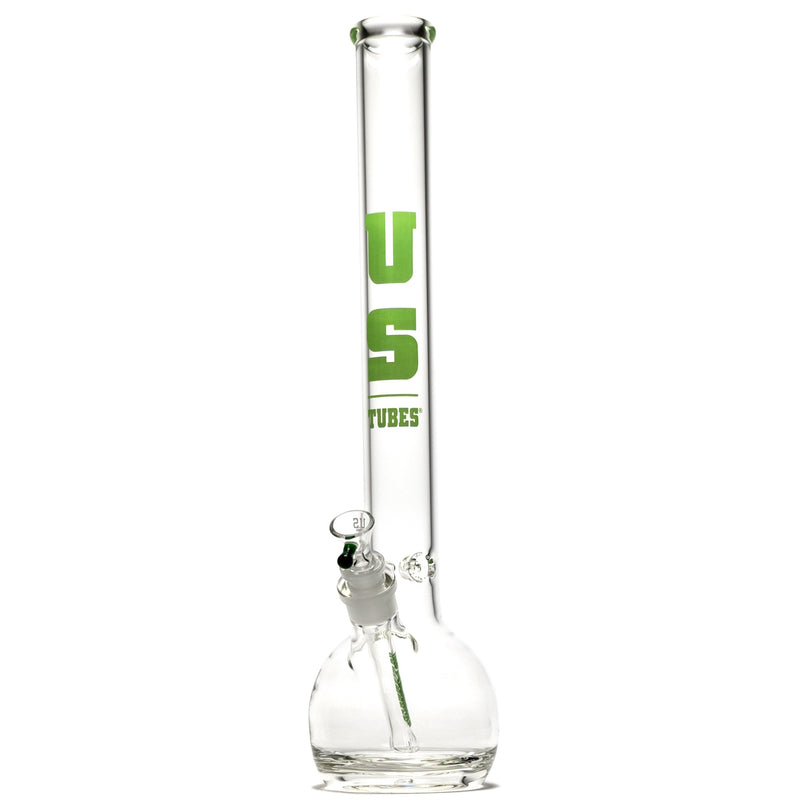 US Tubes - 20" Round Bottom 50x5 w/ 24mm Joint - Ice Pinch - Lime Green Classic Label - The Cave