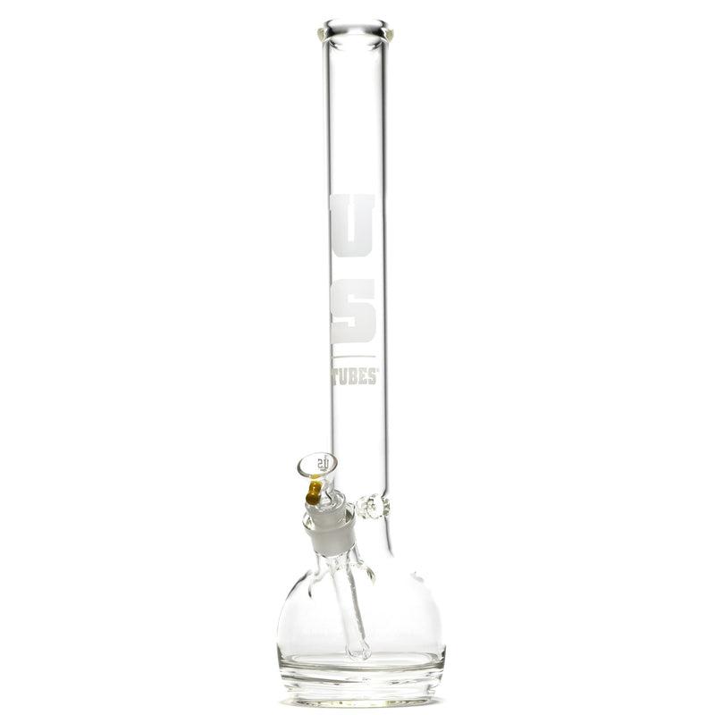 US Tubes - 20" Round Bottom 50x5 w/ 24mm Joint - Ice Pinch - White Classic Label - The Cave