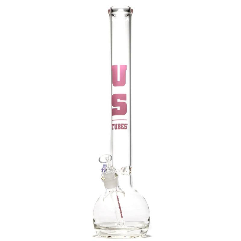 US Tubes - 20" Round Bottom 50x5 w/ 24mm Joint - Ice Pinch - Pink Classic Label - The Cave