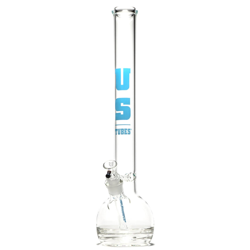 US Tubes - 20" Round Bottom 50x5 w/ 24mm Joint - Ice Pinch - Light Blue Classic Label - The Cave