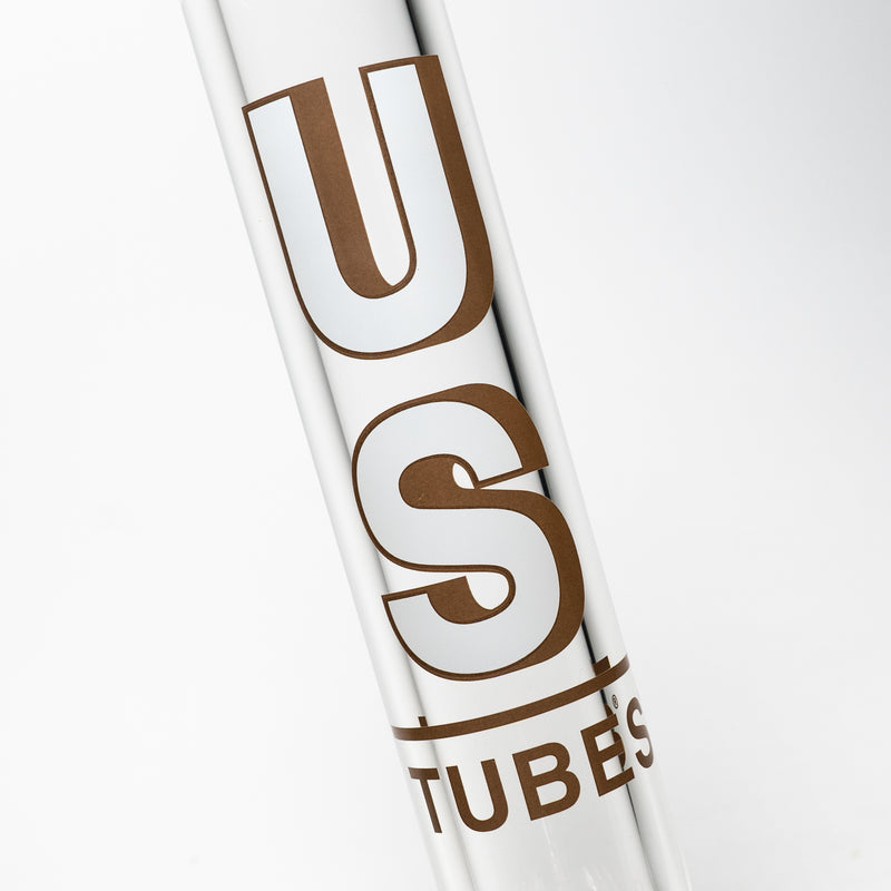 US Tubes - 14" Round Bottom 50x7 - Ice Pinch - Brown Shadow Label - The Cave