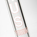 US Tubes - 13" Beaker 50x7 - White & Pink Vertical Label - The Cave