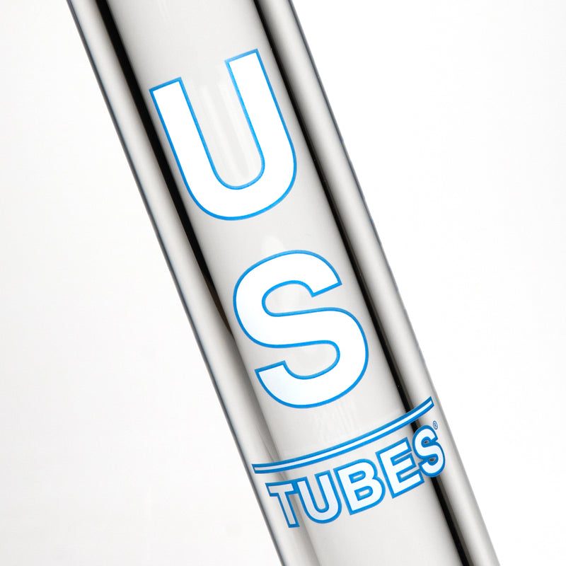 US Tubes - 18" Beaker 50x9 - Constriction - White & Blue Vertical Label - The Cave