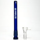 US Tubes - 18" Beaker 50x9 - Constriction - White & Blue Vertical Label - The Cave