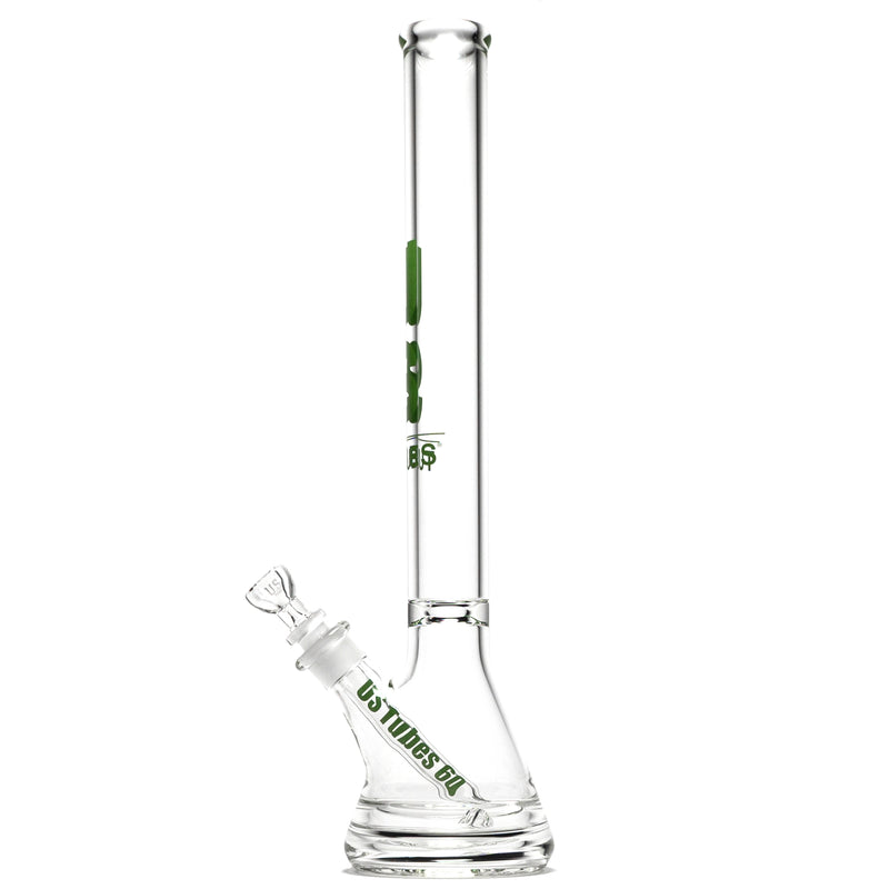 US Tubes - 20" Beaker 50x7 w/ 24mm Joint - Constriction - Green Vertical Label - The Cave