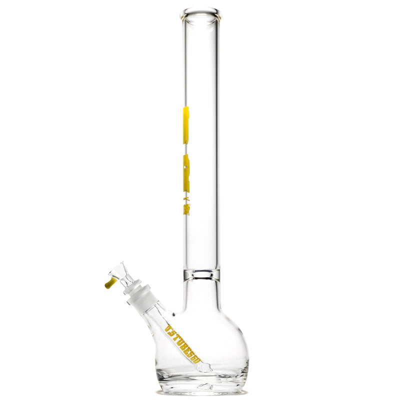 US Tubes - 20" Round Bottom 50x5 w/ 24mm Joint - Constriction - Light Yellow - The Cave