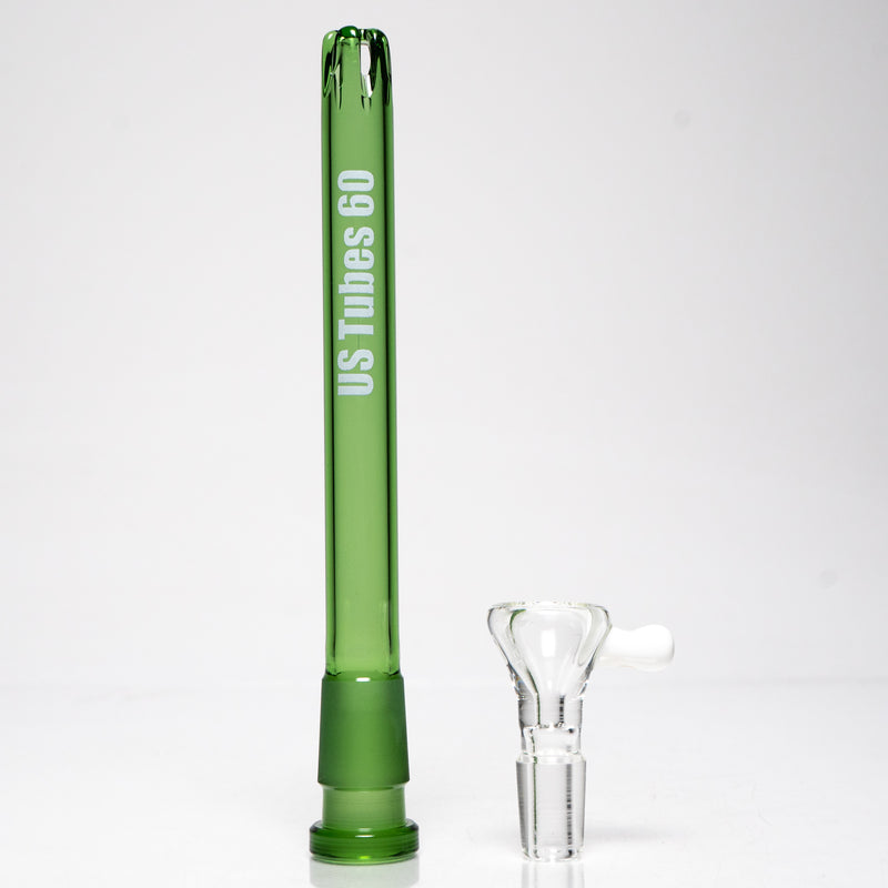 US Tubes - 18" Beaker 50x9 - Constriction - White & Green Vertical Label - The Cave