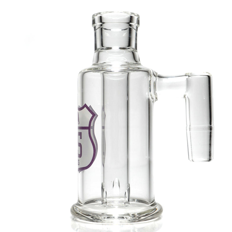 US Tubes - Ash Catcher - 18mm 90° - White & Purple Highway Label - The Cave