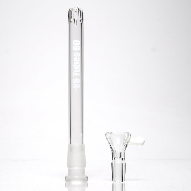 US Tubes - 14" Beaker 50x5 - Ice Pinch - White Vertical Label - The Cave