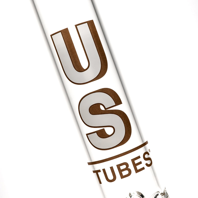 US Tubes - 12" Round Bottom 50x5 - Ice Pinch - Brown Shadow Label - The Cave
