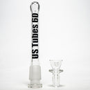 US Tubes - 17" Circ Beaker w/ 24mm Joint - 50x5 - Black Vertical Label - The Cave