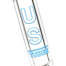 US Tubes - 12" Beaker 50x5 - Constriction - White & Blue Vertical Label - The Cave