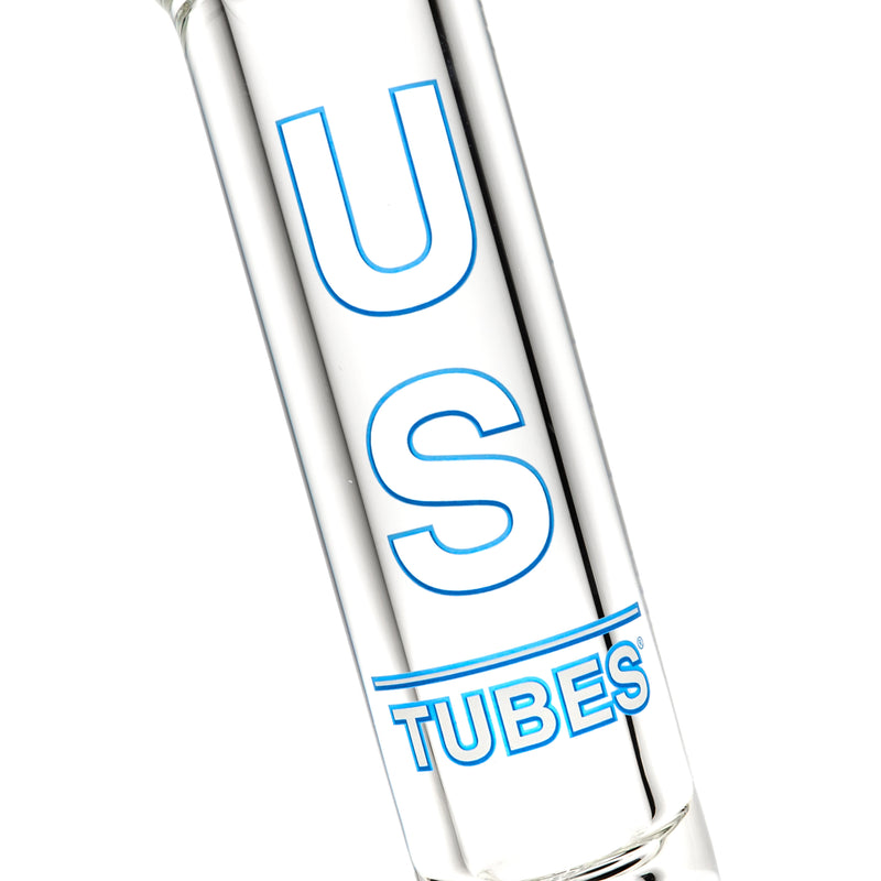 US Tubes - 12" Beaker 50x5 - Constriction - White & Blue Vertical Label - The Cave