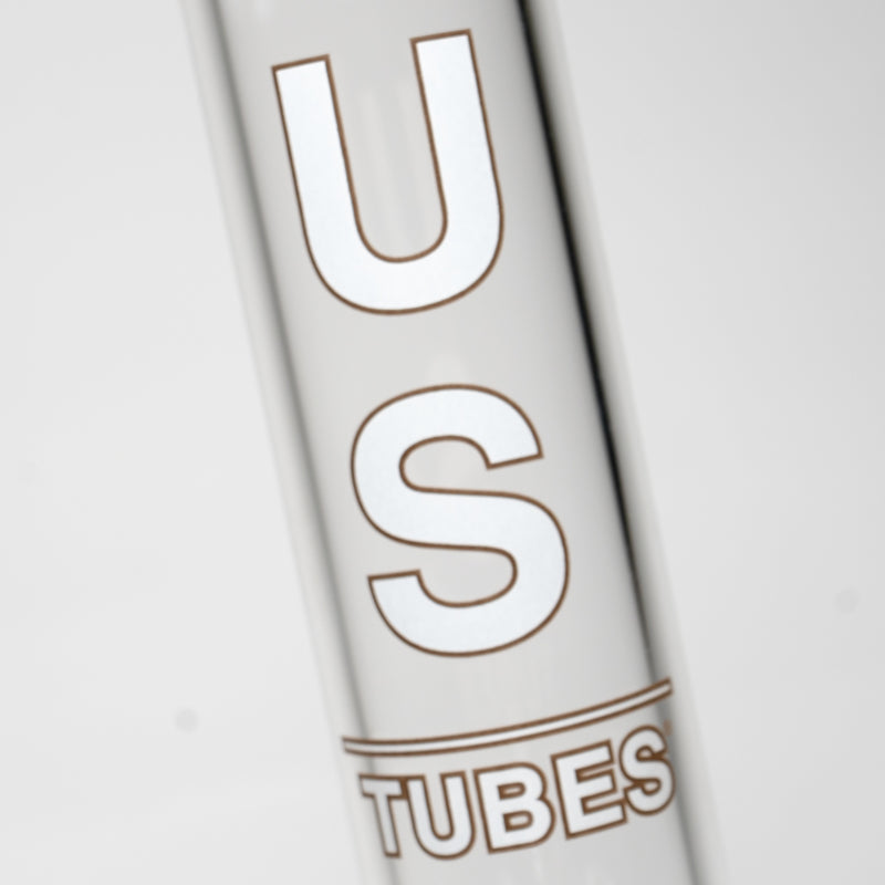 US Tubes - 12" Beaker 50x5 - White & Brown Vertical Label - The Cave