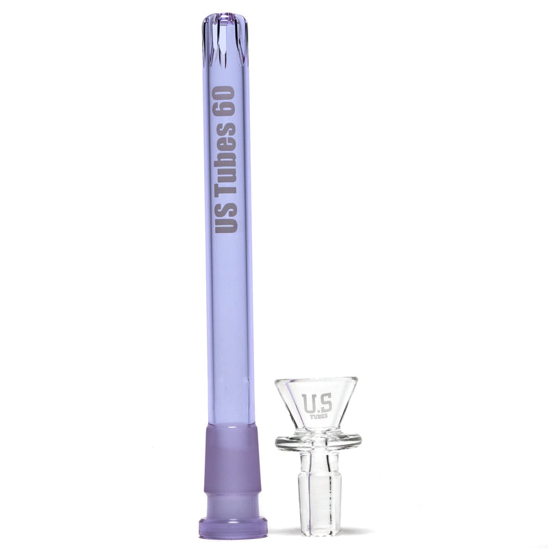 US Tubes - 17" Beaker 50x7 - Constriction - Solid Purple Vertical Label - The Cave