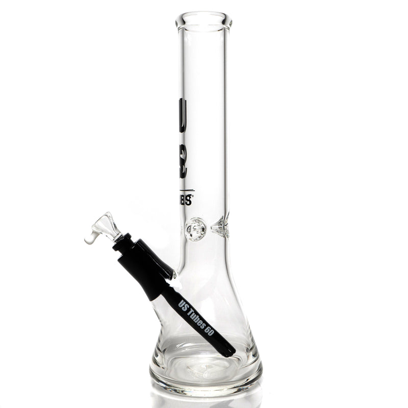 US Tubes - 14" Beaker 50x5 - Ice Pinch - Black Vertical Label - The Cave
