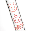 US Tubes - 13" Beaker 45x5 - Constriction - White & Red Vertical Label - The Cave