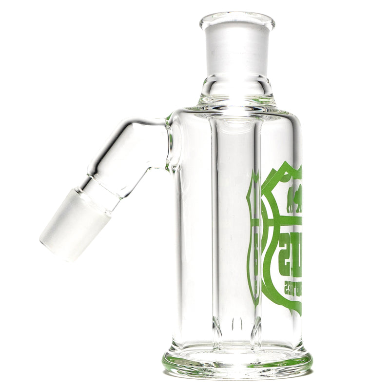 US Tubes - Ash Catcher - 18mm 45° - Lime Green Highway Outline - The Cave
