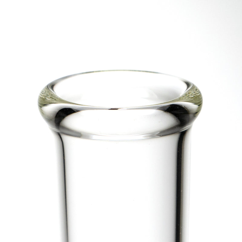 US Tubes - 18" Beaker 50x5 w/ 24mm Joint - White & Gray Vertical Label w/ Blue Handle Slide - The Cave
