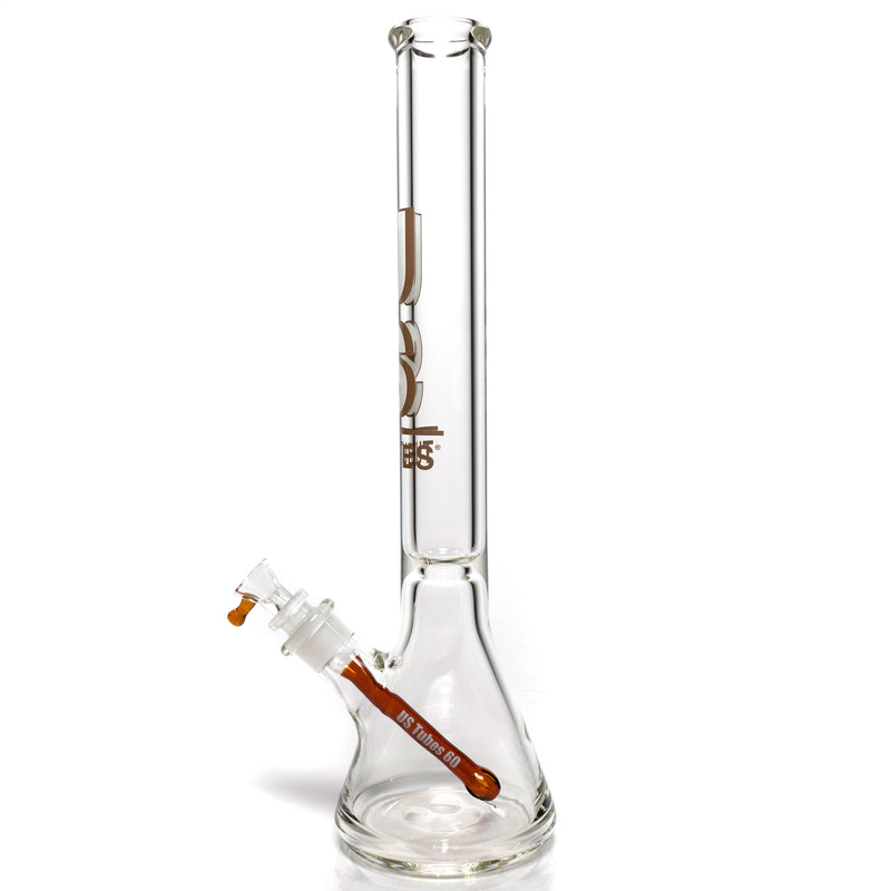 US Tubes - 18" Beaker 50x9 w/ 24mm Joint - Constriction - Brown Shadow Label - The Cave