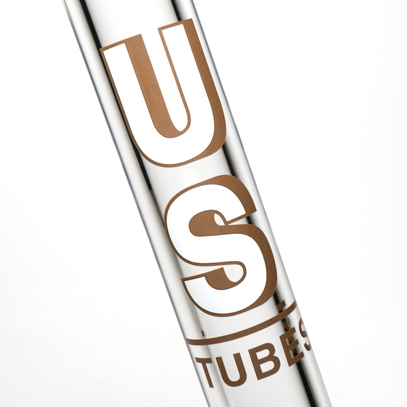 US Tubes - 18" Beaker 50x9 w/ 24mm Joint - Constriction - Brown Shadow Label - The Cave