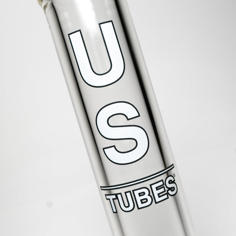 US Tubes - 13" Beaker 50x7 - White & Gray Vertical Label - The Cave