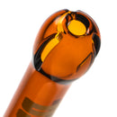 US Tubes - 18/14mm Female 3 Slit Downstem - 6.0" - Amber w/ White - The Cave