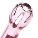 US Tubes - 18/14mm Female 3 Slit Downstem - 5.5" - Pink w/ White - The Cave