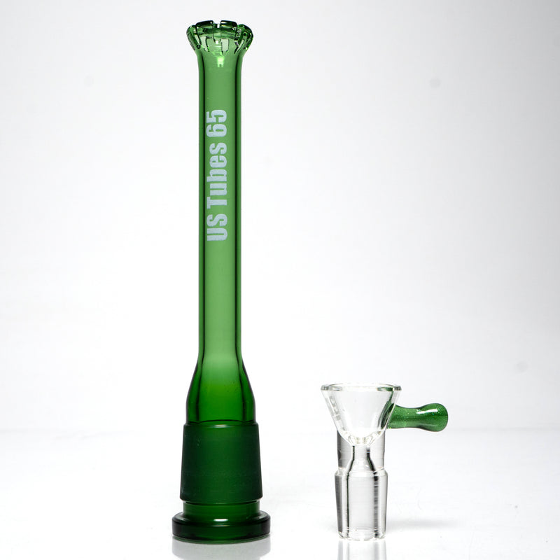 US Tubes - 20" Beaker 50x5 w/ 29mm Joint - Constriction - Green Shadow Label - The Cave