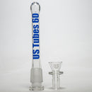 US Tubes - 21" Double Circ Beaker w/ 24mm - 50x5 - Blue Vertical Label - The Cave