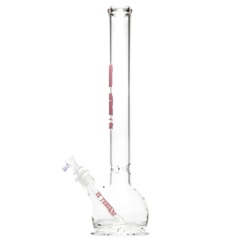 US Tubes - 20" Round Bottom 50x5 w/ 24mm Joint - Ice Pinch - Pink Classic Label - The Cave