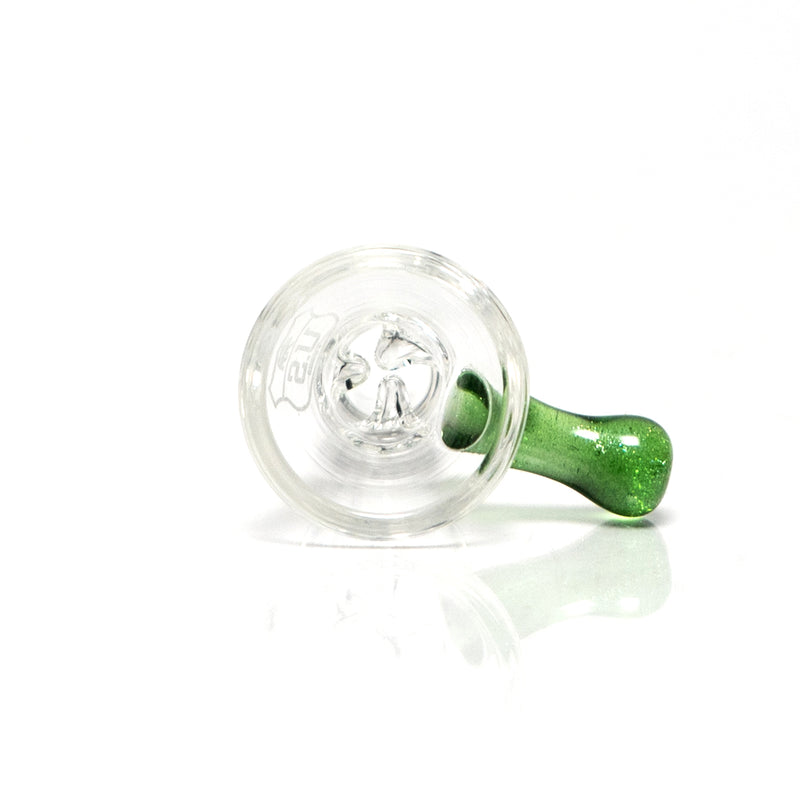 US Tubes - 18mm Ice Pinch Martini Slide - Green Stardust - The Cave