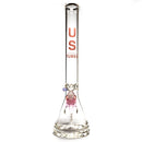 US Tubes - 17" Beaker - 50x7mm w/ 24mm Joint - Pink Vertical Label - The Cave