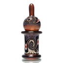 Unity Glassworks - Worked Directional Bubble Cap - Blood Money w/ Red & White - The Cave