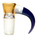 Unity Glassworks - 4 Hole Opal Horn Slide - 18mm - Thomas' Trans. Orange & Royal Jelly - The Cave