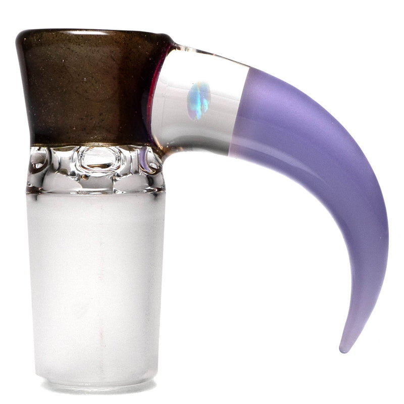 Unity Glassworks - 4 Hole Opal Horn Slide - 18mm - Blood Money & Purple Satin - The Cave