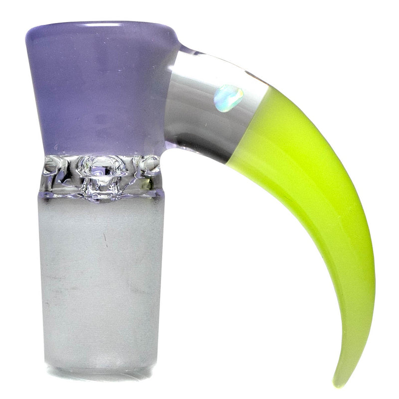 Unity Glassworks - 4 Hole Opal Horn Slide - 18mm - Purple Satin & Antidote - The Cave