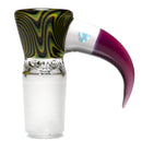 Unity Glassworks - 4 Hole Worked Opal Horn Slide - 18mm - Army & Stargazer - The Cave