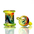 Unity Glassworks - Worked Directional Bubble Cap - Sunset Slyme w/ Four Seasons - The Cave