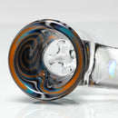 Unity Glassworks - 4 Hole Worked Opal Horn Slide - 18mm - Beach Jailhouse & Blue SD. - The Cave