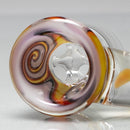 Unity Glassworks - 4 Hole Worked Opal Horn Slide - 18mm - White Fire & CFL Terps - The Cave