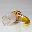 Unity Glassworks - 4 Hole Worked Opal Horn Slide - 18mm - White Fire & CFL Terps - The Cave