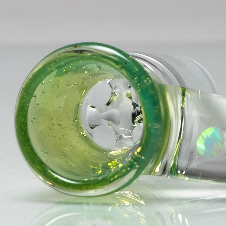 Unity Glassworks - 4 Hole Opal Horn Slide - 18mm - Sea Slyme & Royal Jelly - The Cave