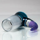 Unity Glassworks - 4 Hole Opal Horn Slide - 18mm - Blue Stardust & Pink Slyme - The Cave