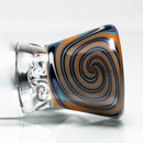 Unity Glassworks - 4 Hole Worked Opal Horn Slide - 18mm - Beach Jailhouse & Galaxy - The Cave