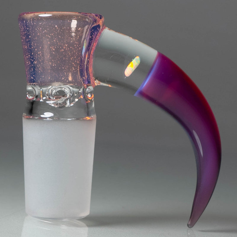 Unity Glassworks - 4 Hole Opal Horn Slide - 18mm - CFL Sunset Slyme & Stargazer - The Cave