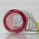 Unity Glassworks - 4 Hole Opal Horn Slide - 18mm - Karmaline & CFL Sunset Slyme - The Cave