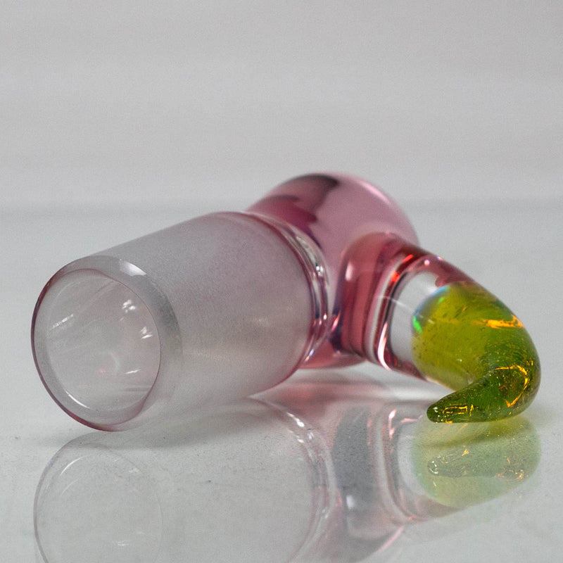 Unity Glassworks - 4 Hole Opal Horn Slide - 18mm - Karmaline & CFL Sunset Slyme - The Cave