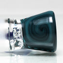 Unity Glassworks - 4 Hole Worked Opal Horn Slide - 18mm - Black Ice & Royal Jelly - The Cave